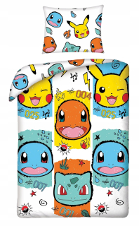 Detská bavlnená posteľná bielizeň 140 x 200 cm Pokemony