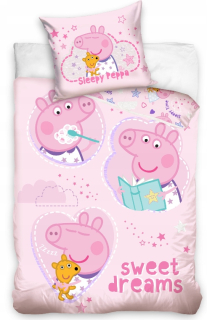 Posteľná bielizeň pre detskú postieľku 100x135 George Pig Pio Pig