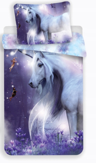 Unicorn Bedding 140x200 Unicorn Svieti v noci