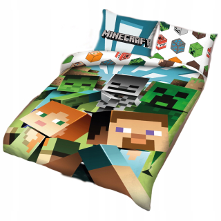Posteľná bielizeň Minecraft 140x200 Enderman Creeper Original