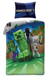 Posteľná bielizeň Minecraft Creeper Zombie Enderman 140x200
