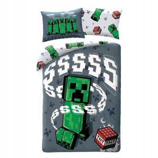 Posteľná bielizeň Minecraft pre ventilátor Creeper 140 x 200