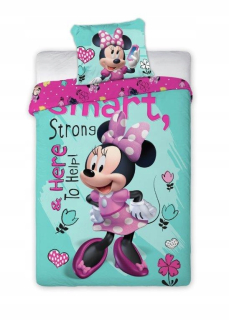 Bavlnená posteľná bielizeň 160x200 Minnie Mini Mouse