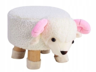 Ovce Pouf Ovčate zamatový materiál