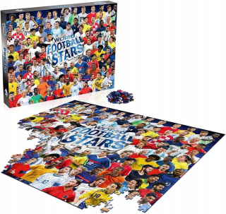 Puzzle 1000 svetových futbalových hviezd futbal