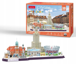 Puzzle 3d City Line Varšava 126el PGE Palace Castle