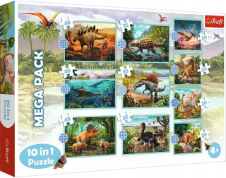 Klasické puzzle - Puzzle dinosaury trefl 10in1 puzzle