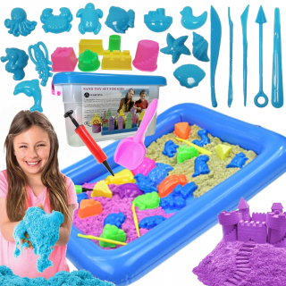 Kinetický piesok - Kinetický piesok 5 kg pieskovcové plesne xxl super plastová súprava