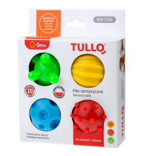 Senzorické gule 4 ks Rhier Hedgehog Hedgehog Tullo Cvičenie
