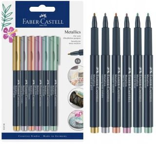 Kovové perá 6 farieb - FABER-CASTELL