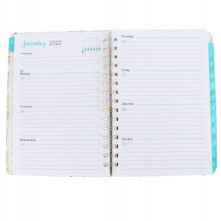 Plánovanie notebooku s malým kalendárom notebooku