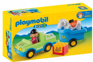 PlayMobil 6958 auto s prívesom pre koňa