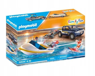 PlayMobil 70534 - Pickup s motorovou loďou - KRK