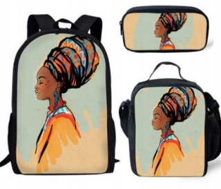 Batoh pre mládež africkej dievčenskej tlač