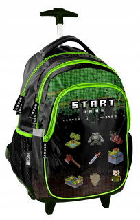 Batohský batoh na herných štartovacích kolesách Minecraft