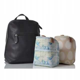 Batoh pre matku Hartland Black Eco -Leather Papapod