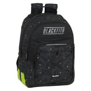 BlackFit8 School Backpack topografia čierna farba s