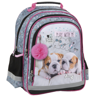 Školský batohový pes Pink Dog Cleo a Frank