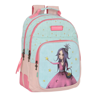 Santoro School Backpack Pink Green (32 x