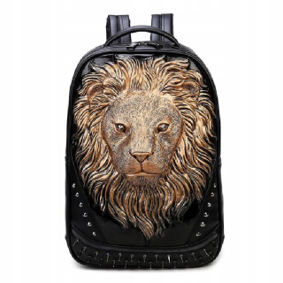 Batoh od Cowhide 3d Ebsoss Lion Head Nit Go