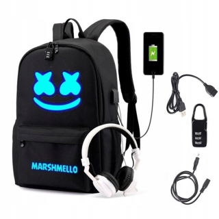 Marshmello School Backpacks for School Ginding USB