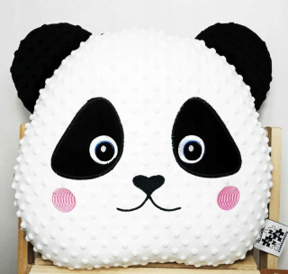 Panda vankúš s menom, výšivkou