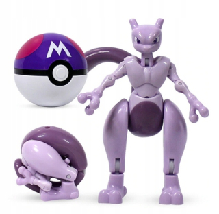 Pokeball Clip + skladacia figurína Pokemon Mewtu