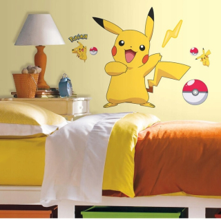 Pokemónov vinylové nálepky na stene pikachu