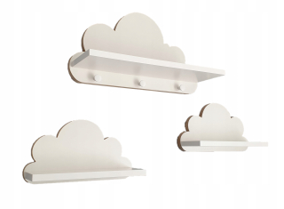 Cloud Poličky s 3 položkami so závesom na oblaku