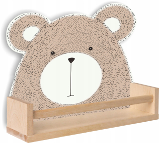 Drevená polica Bear 2 Škandinávsky štýl