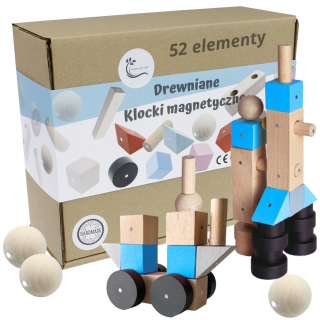Poľské drevené magnetické bloky 52EL