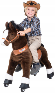 Ponycycle "Pán Ed" stredne hnedý kôň