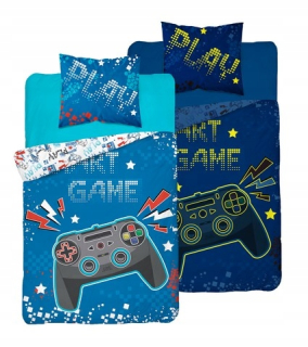 Bavlnená posteľná plocha Fluo Game Pad 160x200