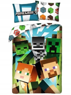 Posteľná bielizeň Minecraft 140x200+ 1 vankúš 70x90
