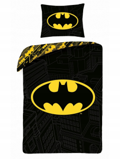 Bavlnená posteľná bielizeň 140x200+1p70x90 Batman 2076bl