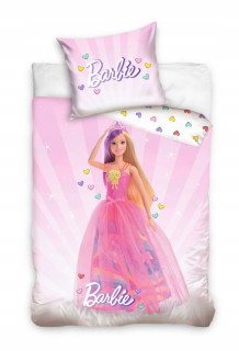 Bavlnená posteľná bielizeň 160x200+1p70x80 Barbie