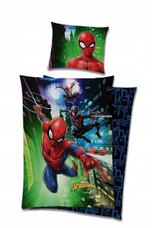 Bavlnená posteľná bielizeň 160x200+1p70x80 Spiderman Nový