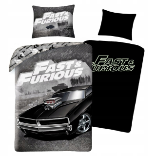 Bavlnená posteľná bielizeň 140x200 Fast and Furious Fluo