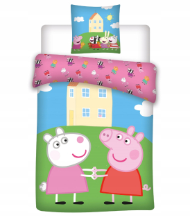 Posteľná bielizeň pre detskú postieľku 100x135 ošípané Peppa Suzy