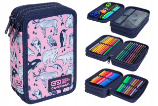 Trojitá ceruzka puzdro Coolpack Jumper 3 Pink Ocean