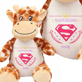Cuddly žirafská hračka Vaše meno krásne vzory