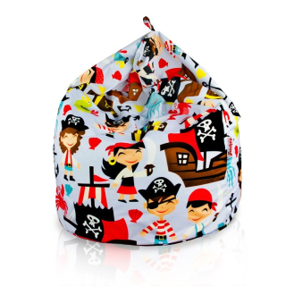 Pouf SAKO BAG pre chlapcov pirátske izba deti xl