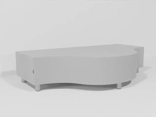 Pouf Biela vlna svetovej skúsenosti sveta 44 cm