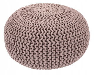 Pouf Pouf boho pletená 50 cm ružová ružová