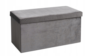 Pouf Pouf Velvet Velvet 76x38 Gray Velvet