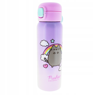 Pusheen Thermos, 450 ml fľaša na vodu so slamkou