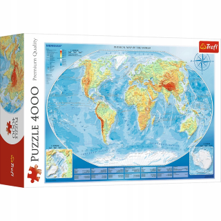 Puzzle skvelá fyzická mapa sveta 4000EL.