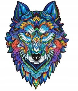 Drevená puzzle Premium puzzle vlk A3