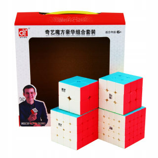 Qiyi set 2x2 + 3x3 + 4x4 + 5x5 bez nálepiek