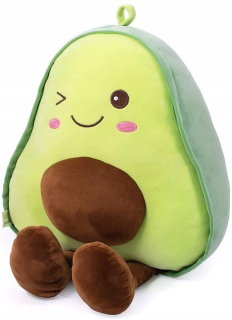Dažďový medveď maskot avokádo pôvodný vankúš